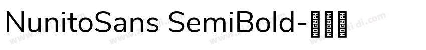 NunitoSans SemiBold字体转换